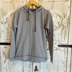 Enza Striped Gray Hoodie